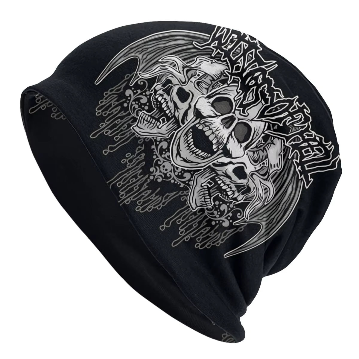 Gothic Sign Skull Grunge Design Thin Skullies Beanies Autumn Spring Caps for Men Women Grunge Skulls Ski Caps Bonnet Hats